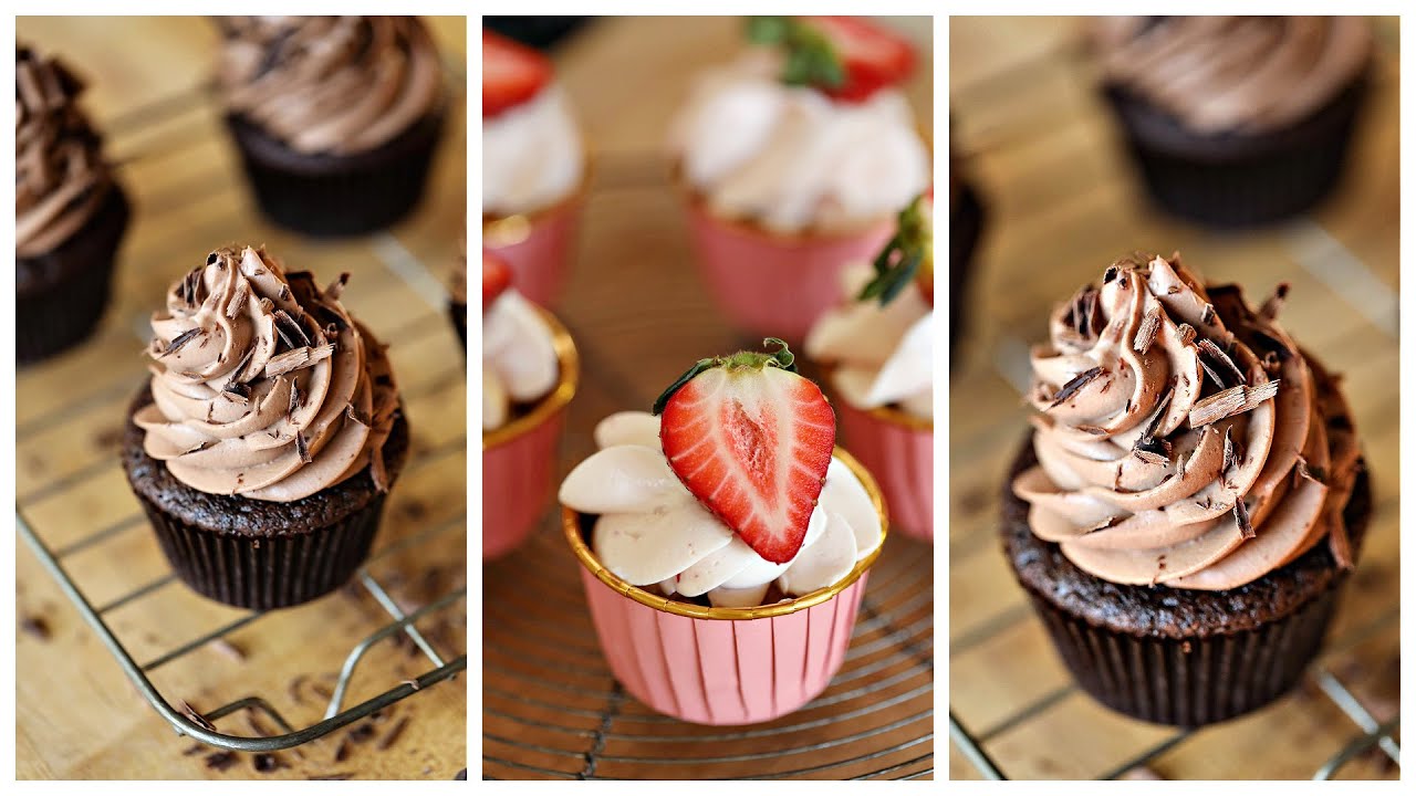 The BEST Chocolate and Strawberry Cupcake Recipes
