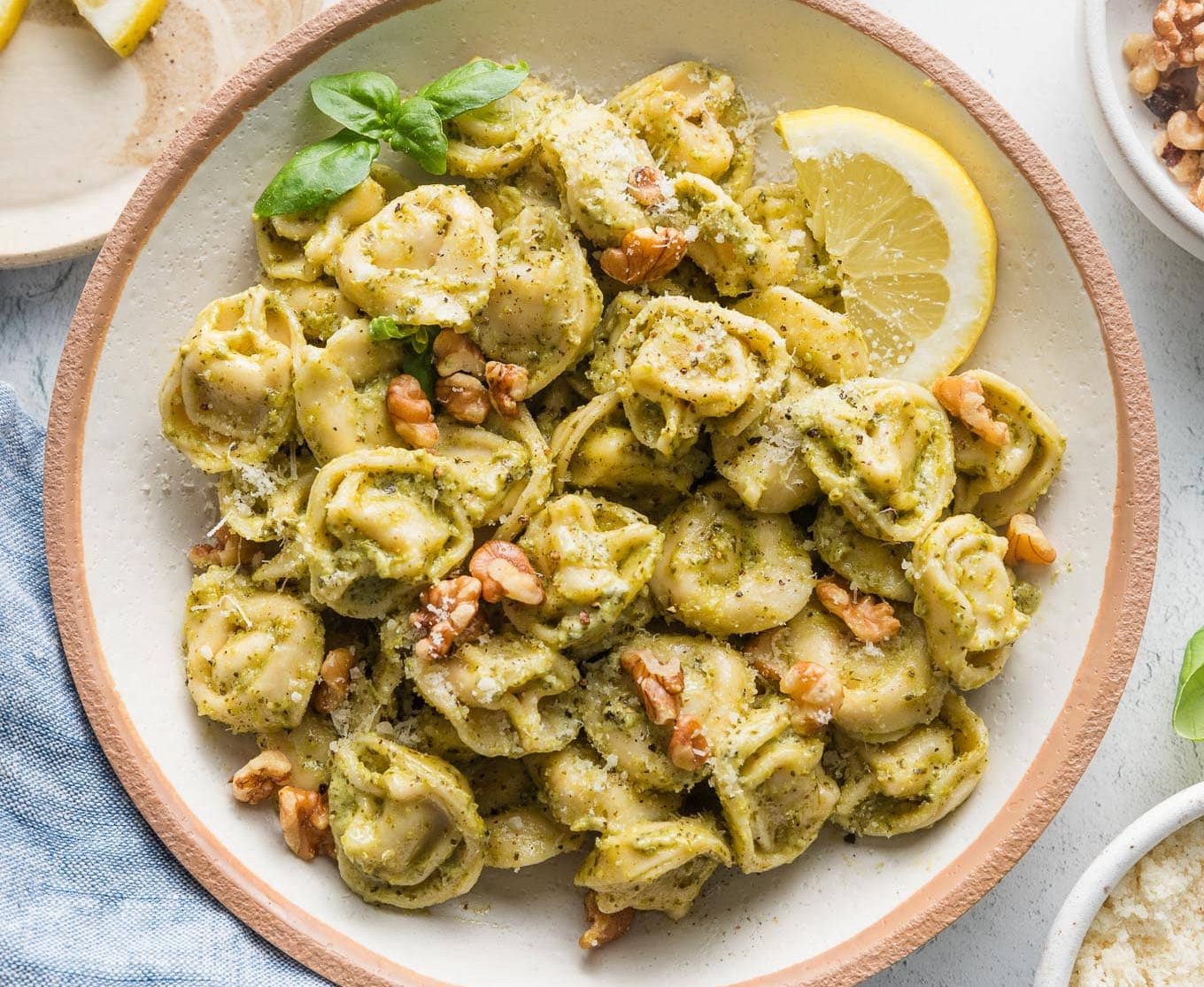 Creamy Pesto Tortellini