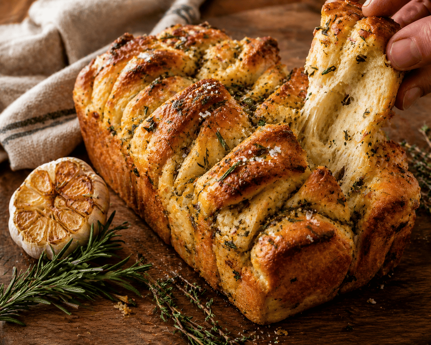Garlic and Herb Pull-Apart Loaf