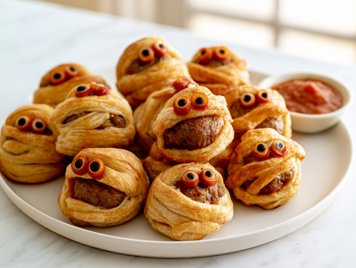 Halloween Mummy Meatballs Recipe