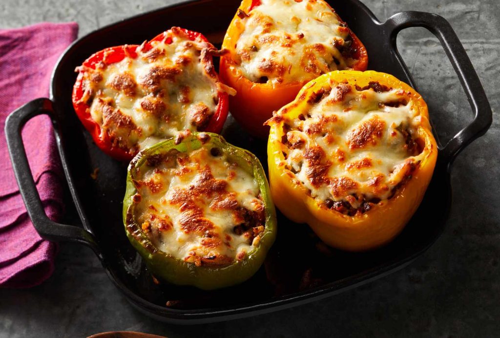 Cauliflower Rice Stuffed Bell Peppers