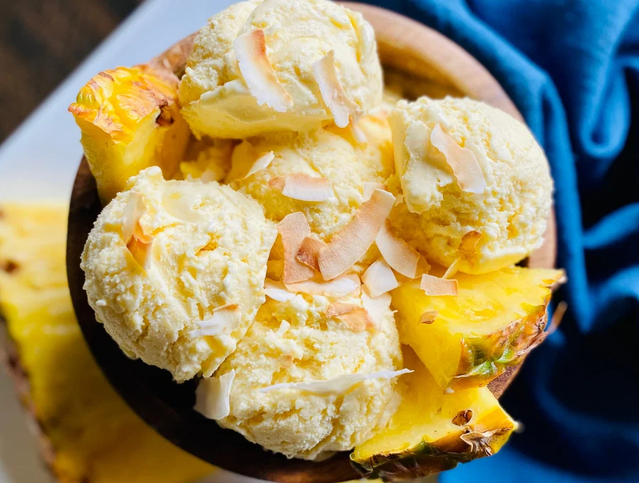 Coconut Pineapple Ice Cream