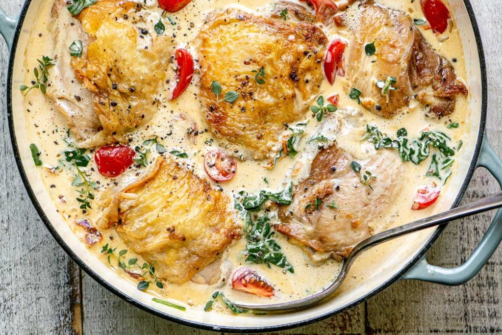 Creamy Tuscan Chicken Thighs