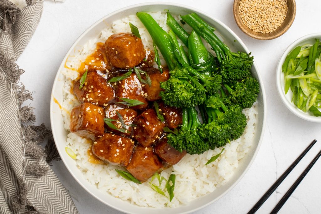 Crispy Honey Garlic Tofu