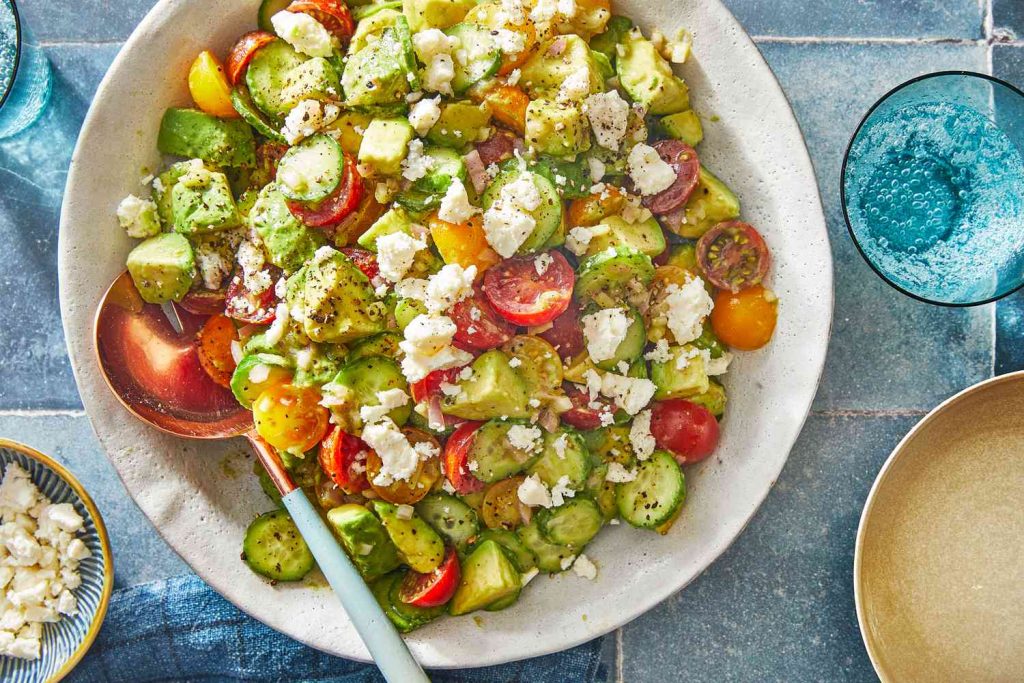 Cucumber Tomato Avocado Salad