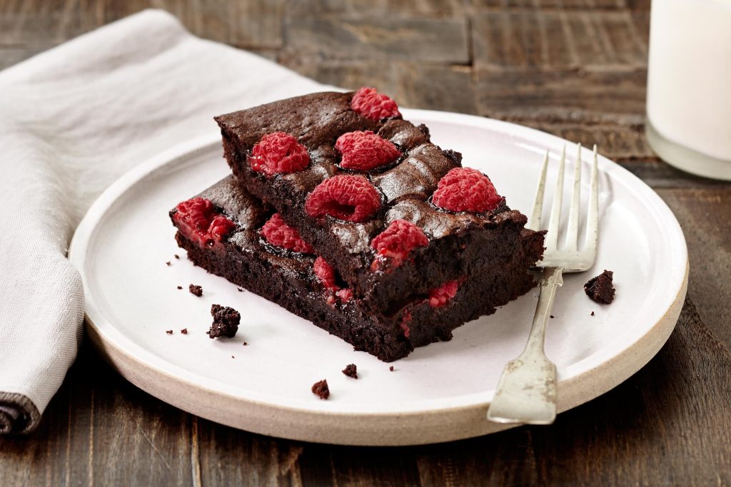 Dark Chocolate Raspberry Brownies