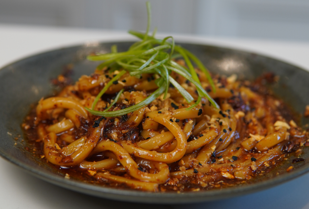 Garlic Chili Udon Noodles