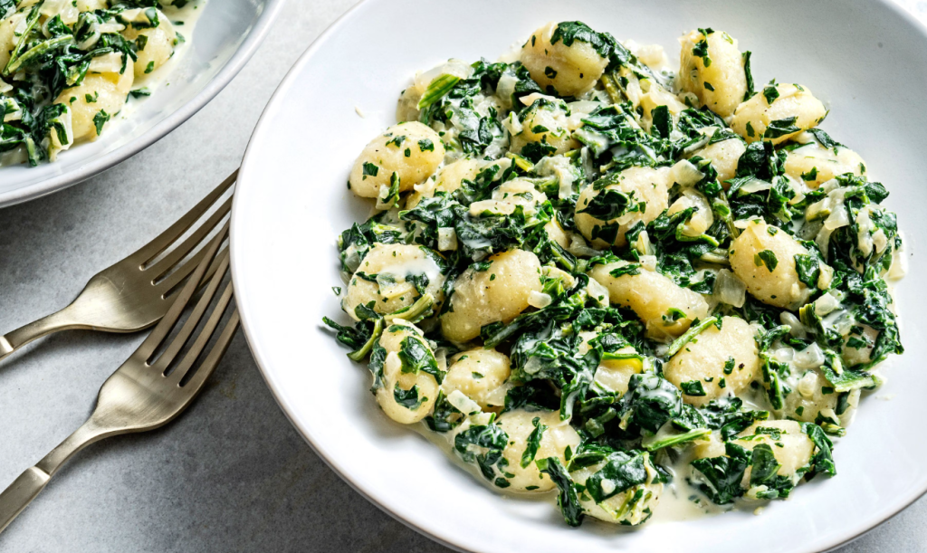 Gnocchi with Spinach Cream Sauce
