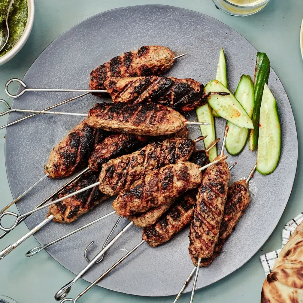 Grilled Chicken Seekh Kebabs