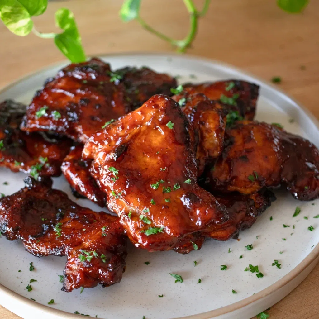 Hot Honey BBQ Chicken Thighs