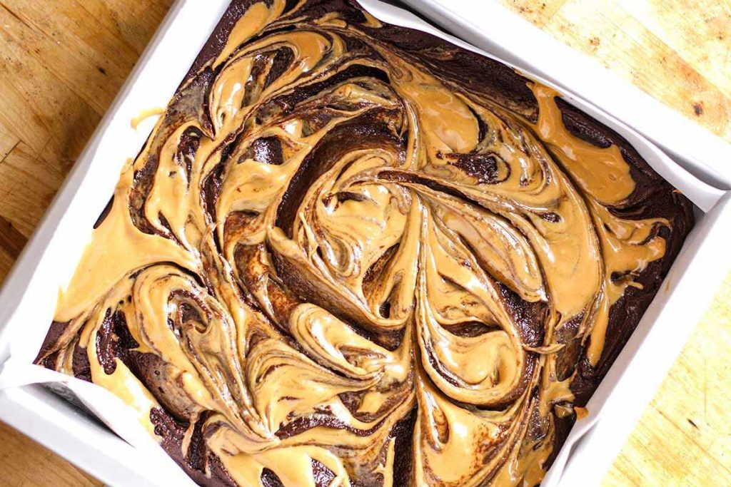 Peanut Butter Swirl Brownies