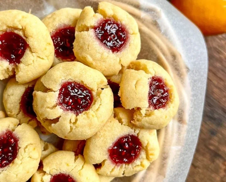 Raspberry Lemon Thumbprint Cookies