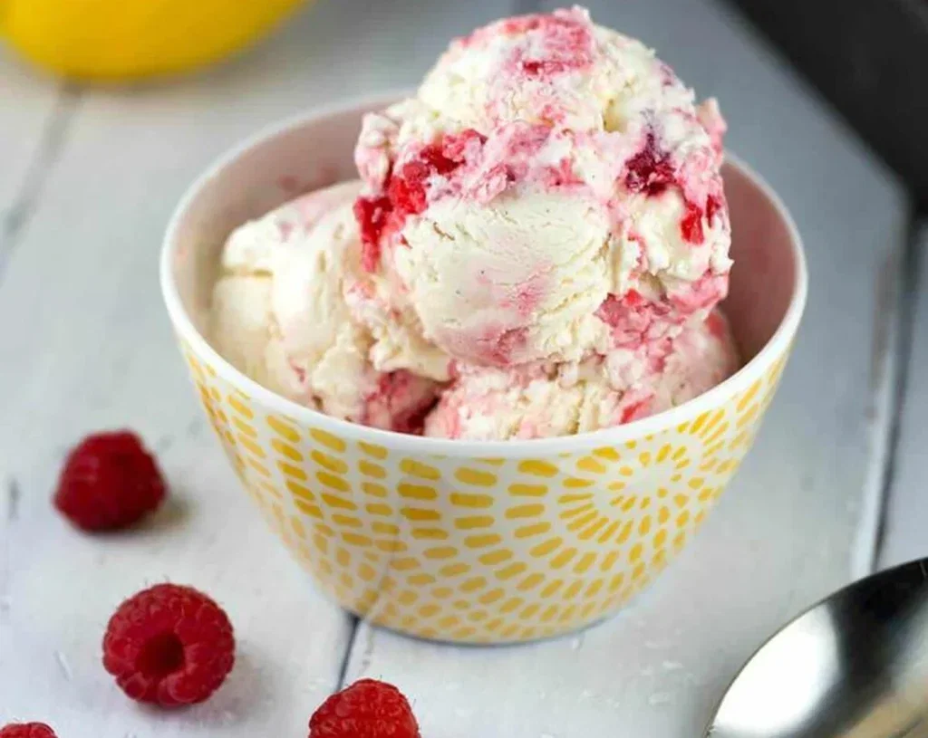 Raspberry Swirl Ice Cream