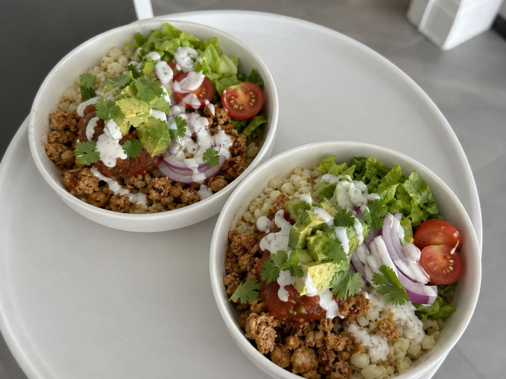 Turkey Taco Cauliflower Rice Bowls
