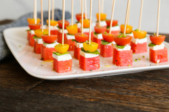 Watermelon Feta Skewers
