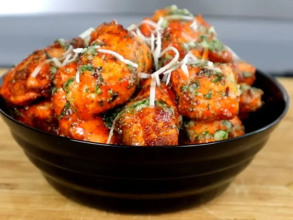 Air Fryer Garlic Parmesan Salmon Bites