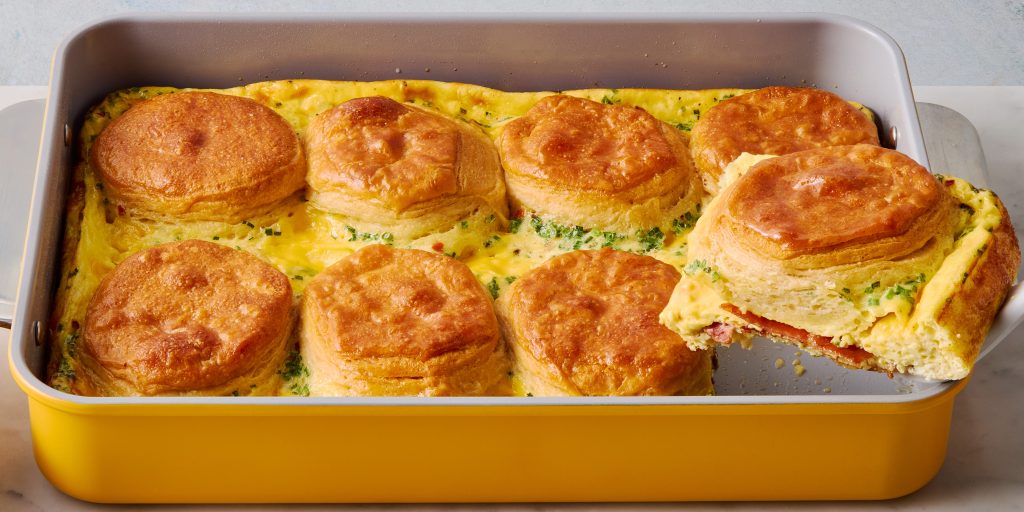 Bacon, Egg and Cheese Biscuit Casserole