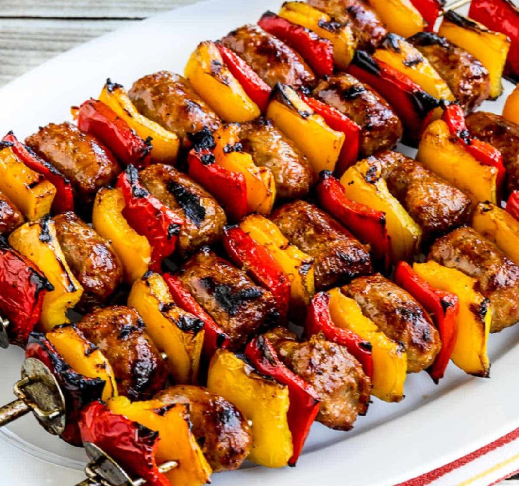 Grilled Sausage and Peppers Skewers
