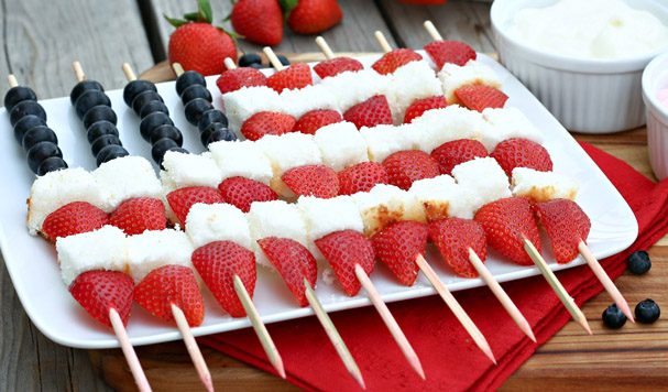 Patriotic Fruit Kabobs