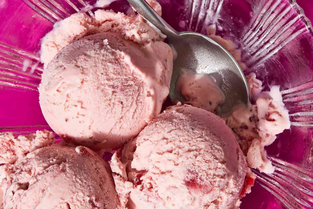 Roasted Strawberry Vanilla Ice Cream