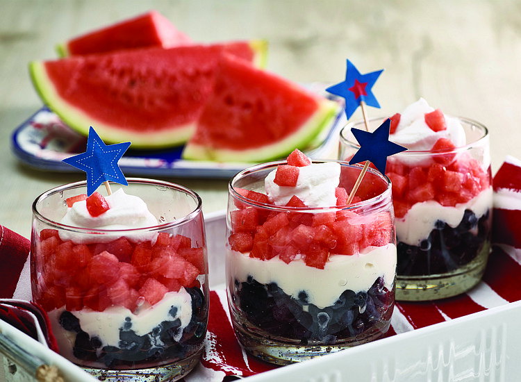 Watermelon and Blueberry Snack Cups