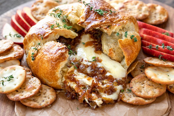 Caramelized Onion Baked Brie