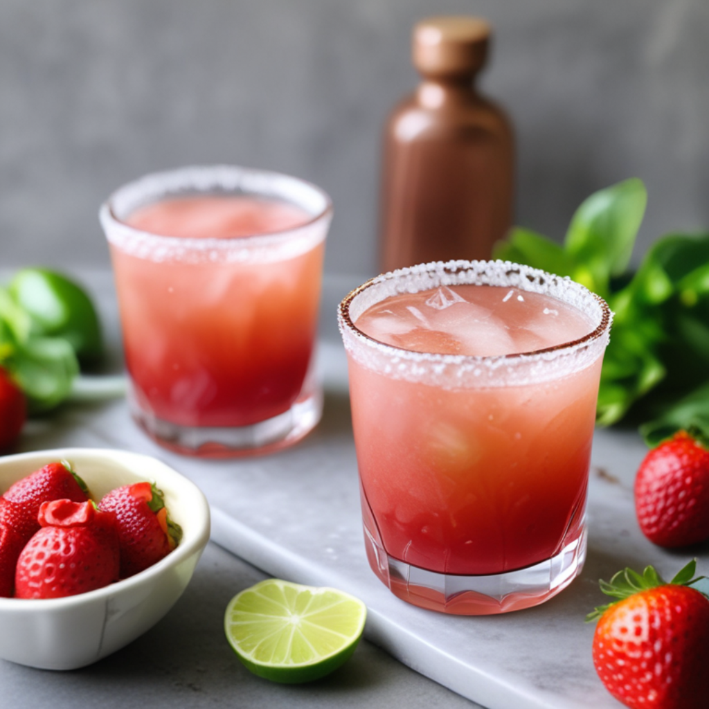 Strawberry Rhubarb Margarita Recipe "Berry Breeze Margarita" Strawberry Rhubarb Margarita Recipe "Berry Breeze Margarita"