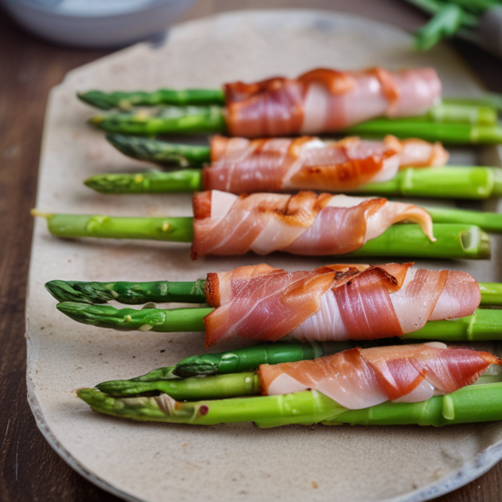 Pancetta Wrapped Asparagus Recipe (Hollandaise Harmony)