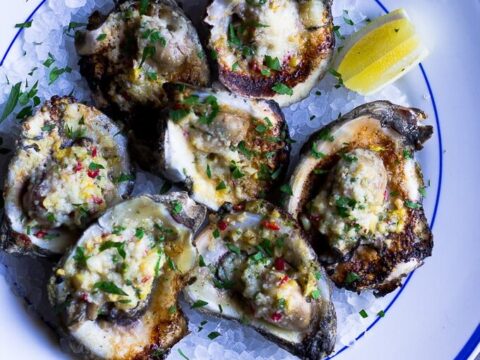 Chargrilled Oysters With Corn Compound Butter Recipe