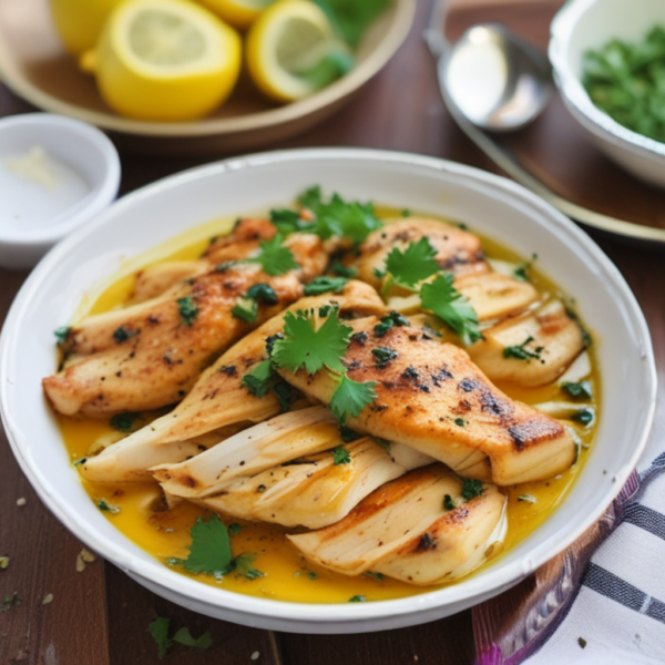 Saffron Lemon Chicken Recipe "Tangy Saffron Bliss"