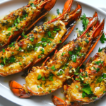 Serving Broiled Lobster Tails with Garlic Lemon Butter