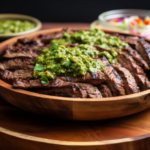 Grilled Skirt Steak with Tomatillo Avocado Salsa