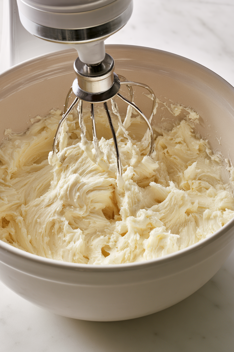 Beat butter with mixer until smooth and creamy