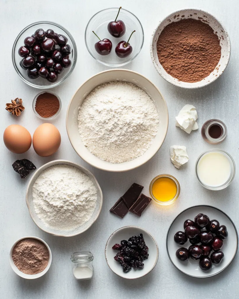 Black Forest Cake Recipe ingredients