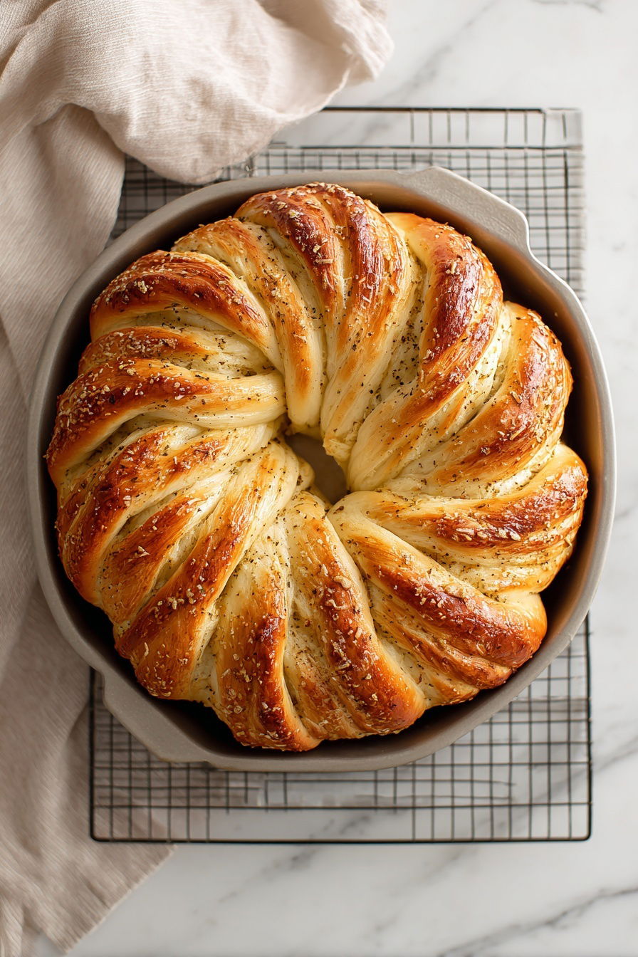 Once baked, let it cool for a few minutes before slicing. Serve the Italian Crescent Ring on a platter, and optionally, provide marinara sauce for dipping.
