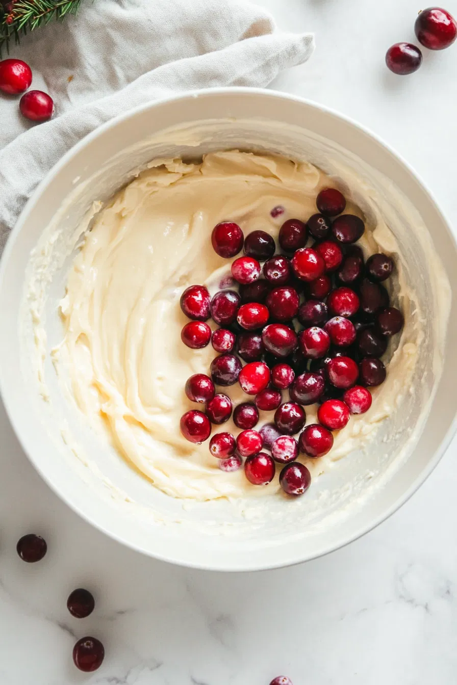 Fold in cranberries.