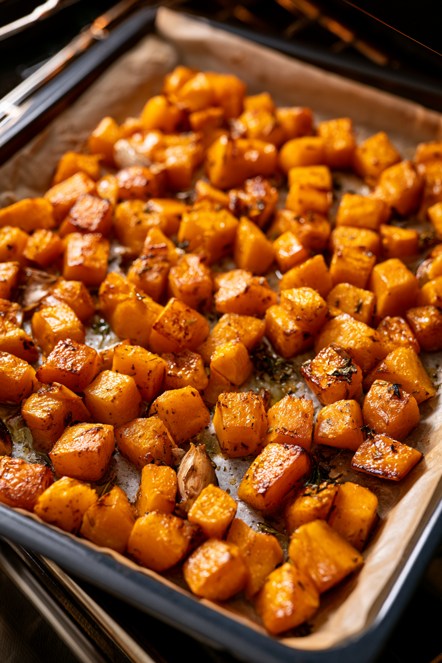 Roast in the preheated oven for 30-40 minutes or until the squash is tender and lightly caramelized