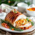 Stuffed Turkey Breast Recipe (Served Along with Dirty Rice)