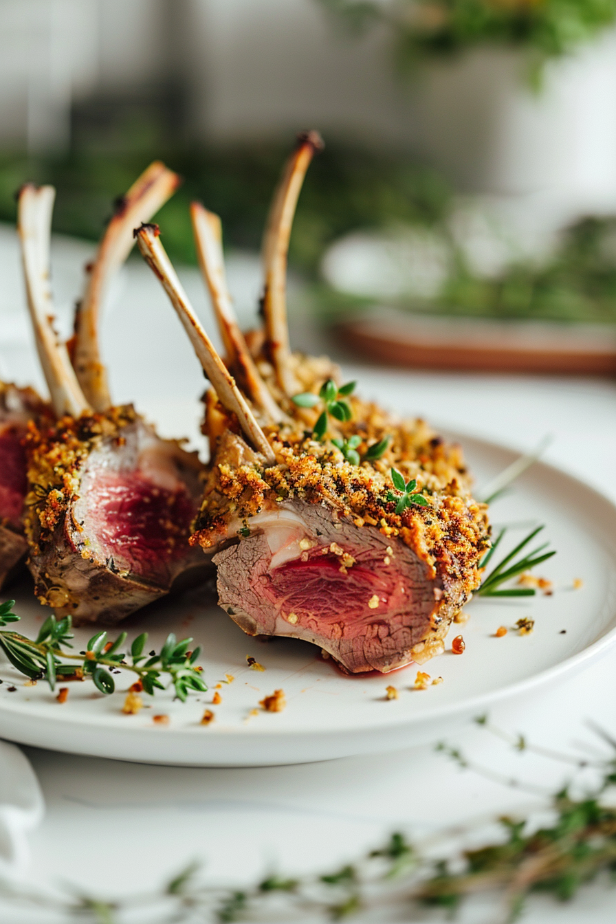 What to Serve with Herb-Crusted Rack of Lamb?