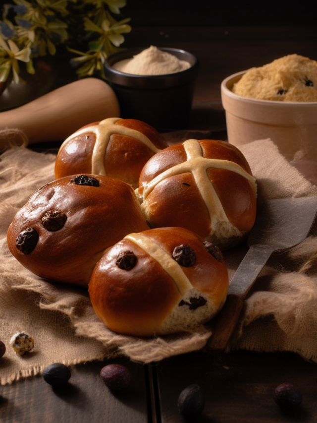 process of making hot cross buns