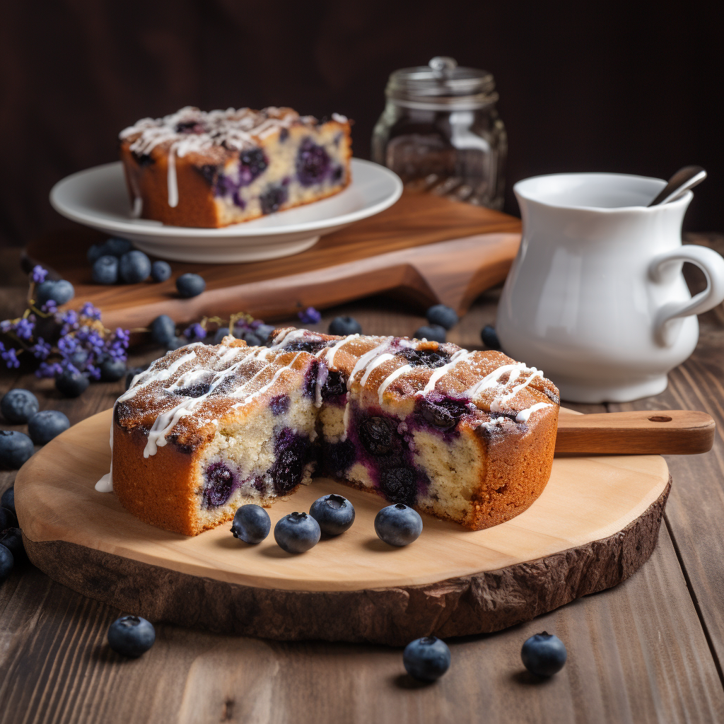 overview of blueberry coffee cake 