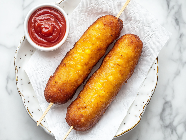 the image shows the korean corn dogs ready to serve in a plate