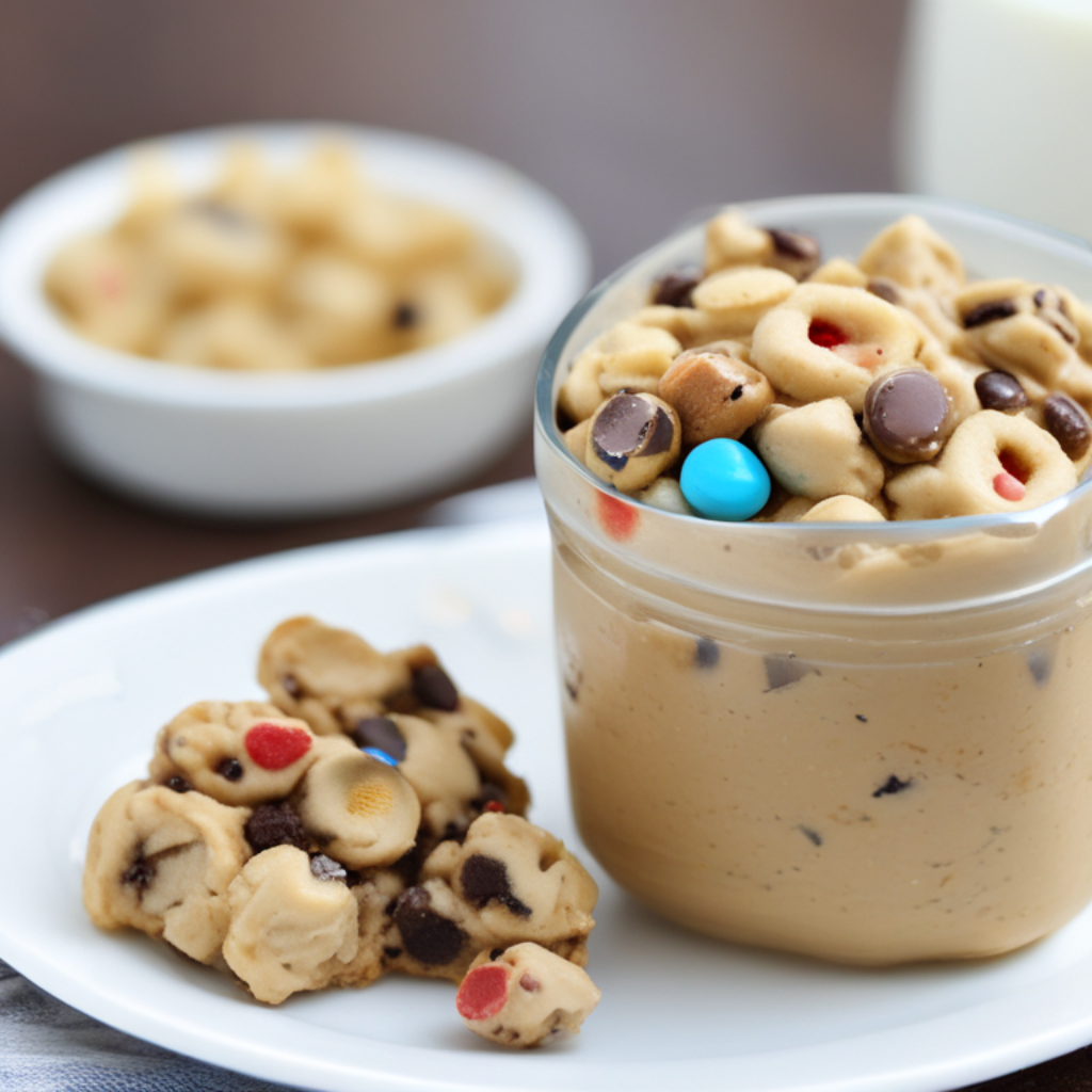 This image shows Edible Cookie Dough ready to serve