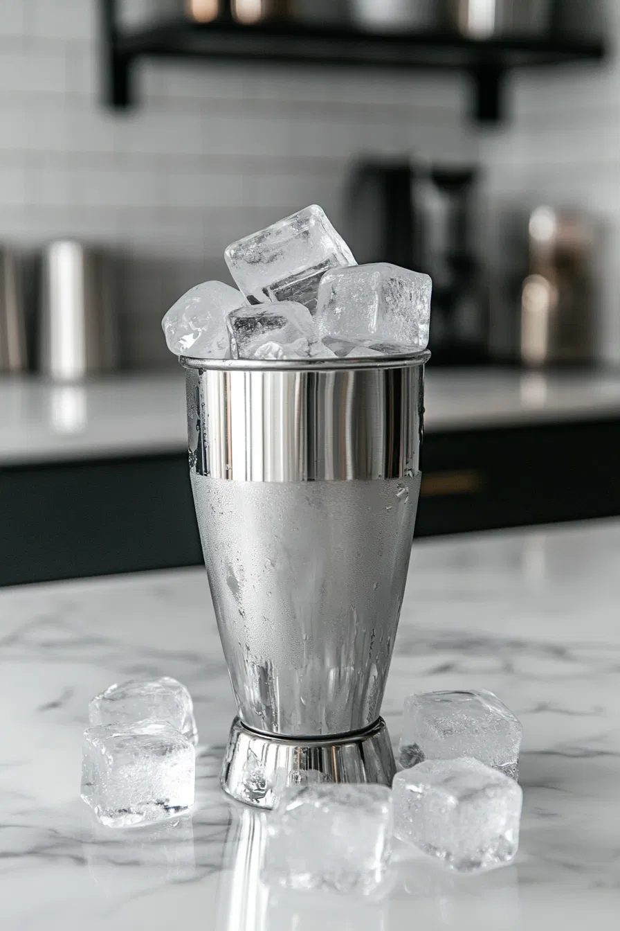Fill the shaker with ice.