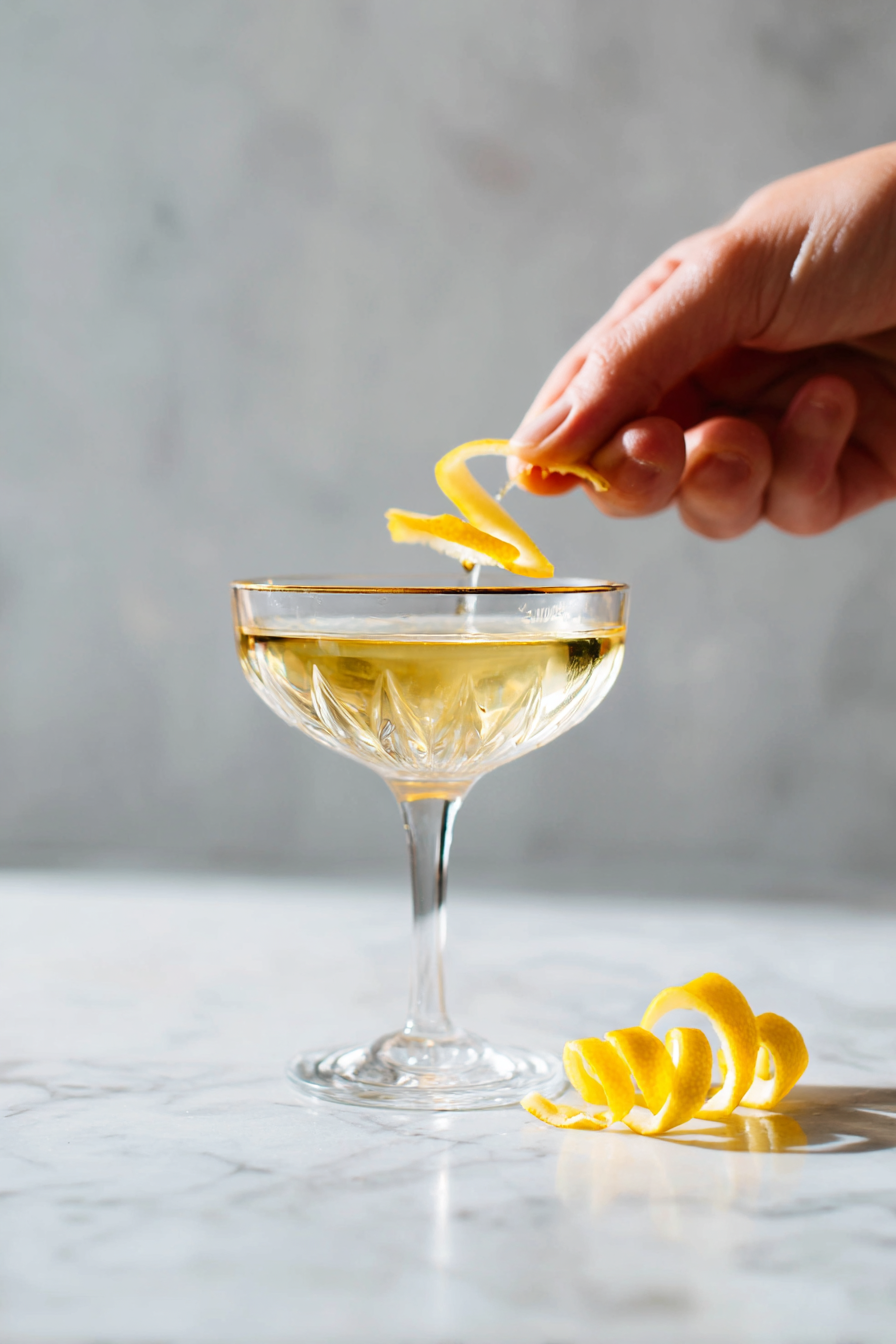 Garnish: Twist the lemon peel over the cocktail to release oils, then drop it in. Serve: Enjoy your refreshing Honey Lemon Gin Cocktail while it's cold.