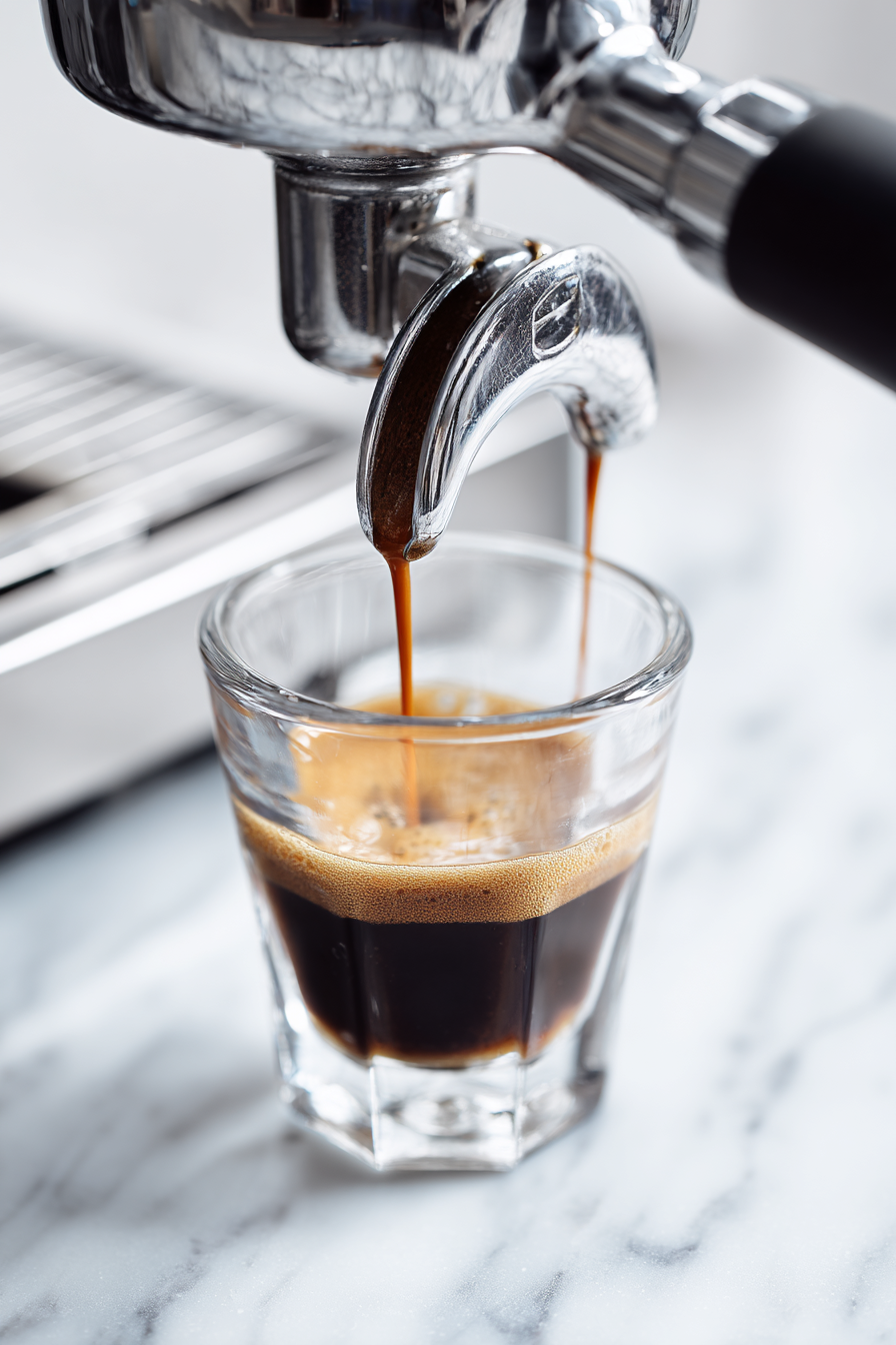 Prepare a shot of espresso or strong coffee using your preferred method. If using coffee, make sure it's brewed to be strong to stand up to the liquor.