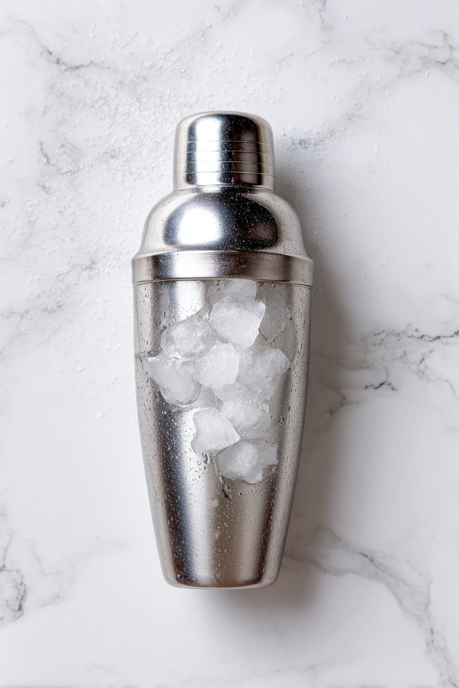 Shake: Securely fasten the lid and shake vigorously for about 30 seconds until the mixture is very cold.