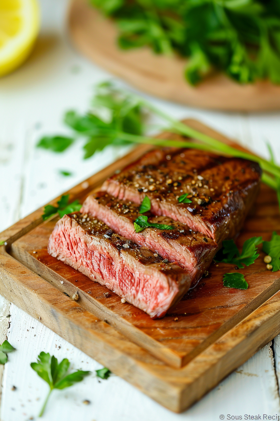 Sous Vide Steak Recipe With Pickled Green Tomato Salsa