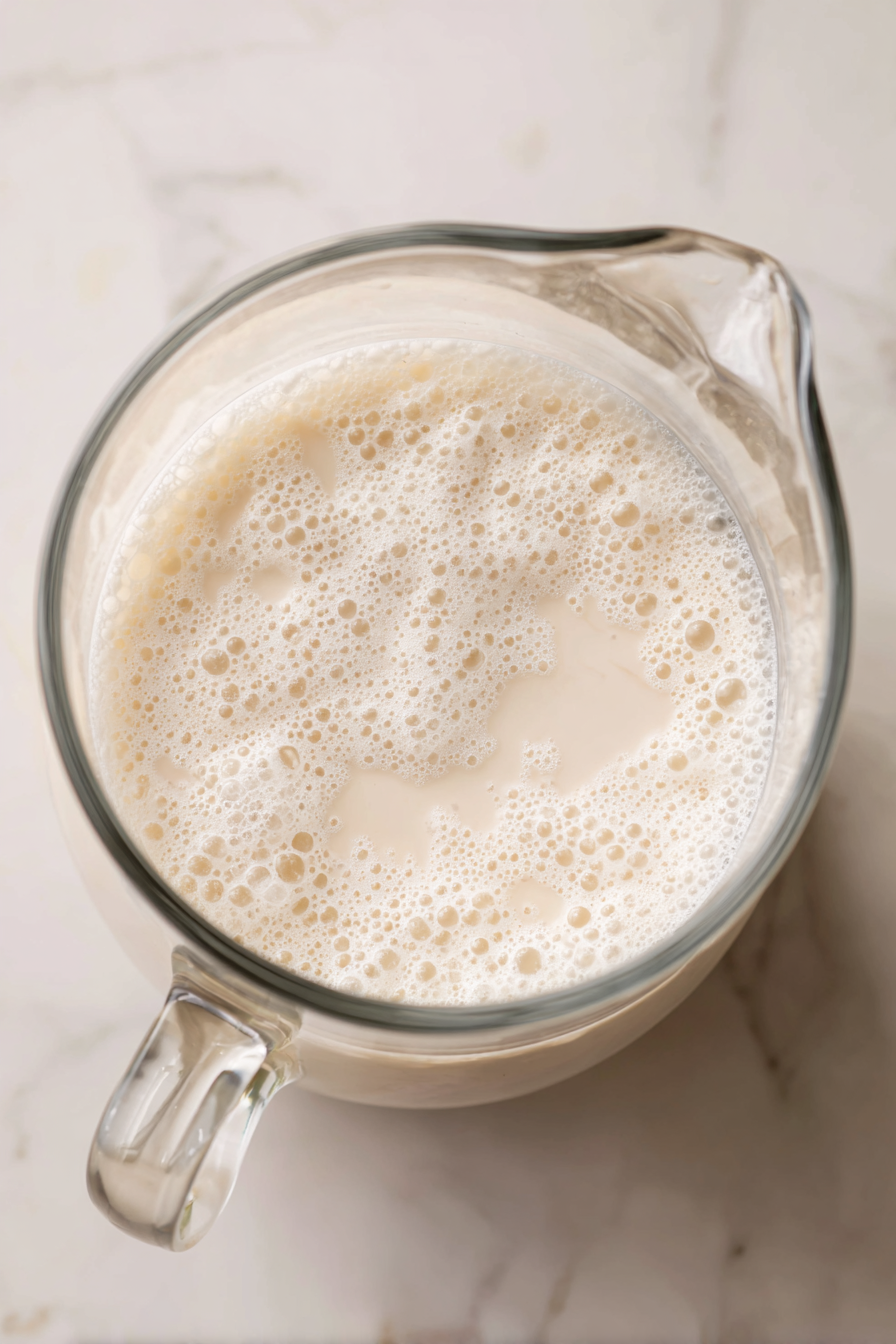 Stir in milk, vanilla, ground cinnamon, and sugar to taste.