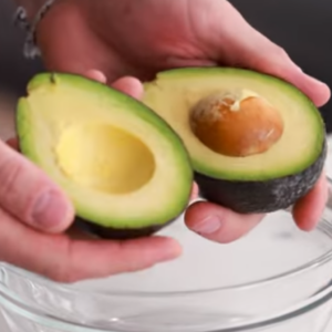 This image shows the process ripe avocado for avocado toast recipe